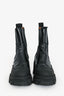 Ganni Black Rubber/Patent Leather Ankle Boots Size 36