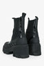 Ganni Black Rubber/Patent Leather Ankle Boots Size 36