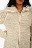 D&G Cream/Gold Wool/Mohair Chunky Knit Long Cardigan Size XS