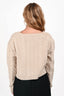 3.1 Phillip Lim Cream Merino/Cashmere Cable Knit Crop Sweater Size S
