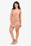 Area Rose Gold Shimmer Crystal Strap Mini Dress Size M