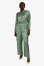 Maje Green Satin Utility Pantsuit Size 40