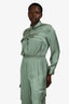 Maje Green Satin Utility Pantsuit Size 40