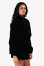 Tom Ford Black Velvet Zip-Up Bomber Jacket Size 38