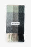 Acne Studios Black/Green/White Check Scarf