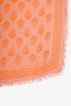 Alexander McQueen Orange Skull Print Scarf