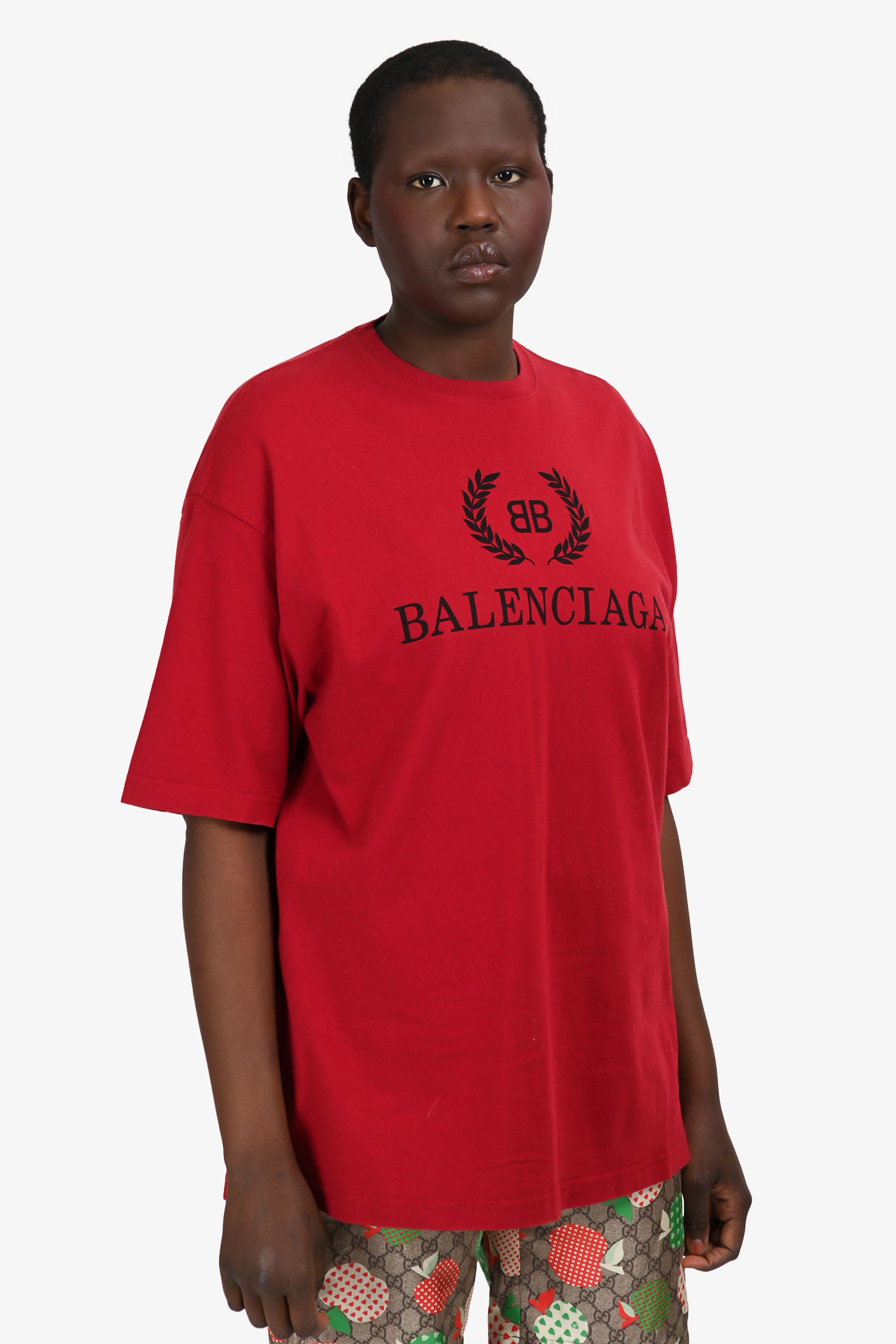Balenciaga Red Cotton Logo T-Shirt Size M Mens – Mine & Yours