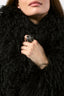Pre-Loved Chanel™ Black Resin 'CC' Flower Ring