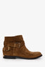 Burberry Brown Suede Ankle Boots Size 38