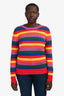 Moncler Multicolour Striped Long Sleeve Sweater Size L
