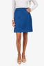 Nina Ricci Blue Wool Mini Skirt Size 42