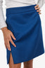 Nina Ricci Blue Wool Mini Skirt Size 42