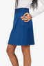 Nina Ricci Blue Wool Mini Skirt Size 42