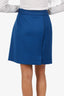 Nina Ricci Blue Wool Mini Skirt Size 42