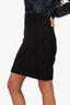 The Row Black Suede Mini Skirt Size 10