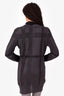 Burberry Grey Metallic Silk Knit Long Cardigan size L
