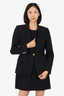 Emilio Pucci Black Wool Single Breasted Blazer Size 10