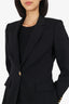 Emilio Pucci Black Wool Single Breasted Blazer Size 10