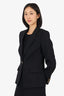 Emilio Pucci Black Wool Single Breasted Blazer Size 10