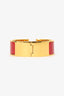 Hermès Red Enamel/Gold Toned Metal Clic Clac Bracelet