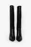 Paris Texas Black Croc Embossed Stiletto 60 Tall Boots Size 38