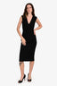 Burberry Black V-Neck Sleeveless Dress Size 4