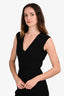Burberry Black V-Neck Sleeveless Dress Size 4