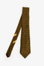 Salvatore Ferragamo Green Floral Print Silk Tie
