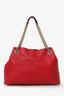 Gucci Red Leather 'Soho' Chain Tote Bag