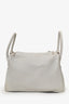 Hermès 2013 Light Grey Clemence Leather Lindy 30