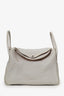 Hermès 2013 Light Grey Clemence Leather Lindy 30
