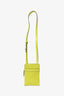 Salvatore Ferragamo Yellow Calfskin Gancini Embossed Travel Pouch