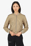 Saint Laurent Brown Padded Bomber Jacket Size 36