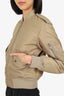 Saint Laurent Brown Padded Bomber Jacket Size 36