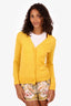 Sandro Yellow Cashmere Lace-Back Cardigan Size 1