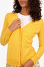 Sandro Yellow Cashmere Lace-Back Cardigan Size 1