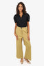 Rebecca Taylor Khaki Wide Leg Pants Size 12