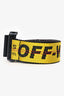 Off-White Yellow/Black Logo Industrial Skinny Waist Belt