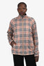 Burberry Nova Check Zip Up Sweater Size M