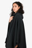 Burberry Grey Wool/Cashmere Poncho Cardigan One Size