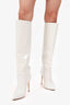 Paris Texas White Patent Leather Knee High Boots Size 39
