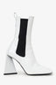 The Attico White Devon Beatle Croco Chelsea Boots Size 39