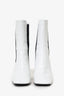 The Attico White Devon Beatle Croco Chelsea Boots Size 39