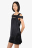 Givenchy Black Satin Cut-out Sleeveless Mini Dress Size 44