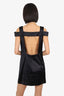 Givenchy Black Satin Cut-out Sleeveless Mini Dress Size 44