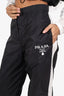 Prada Black Re-Nylon Side-stripe Track Pants Size 42