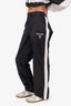 Prada Black Re-Nylon Side-stripe Track Pants Size 42