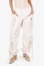 Balmain White Multi Strap Denim Cargo Pant Size 34