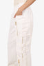 Balmain White Multi Strap Denim Cargo Pant Size 34