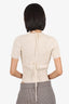 Jacquemus Cream La Maille Bikini Ribbed Knit Cropped Top Size 40